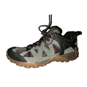MERRELL Shoes Women's Size 6.5 Olive Moss Deverta 2 Hiking Suede Mesh Hiker